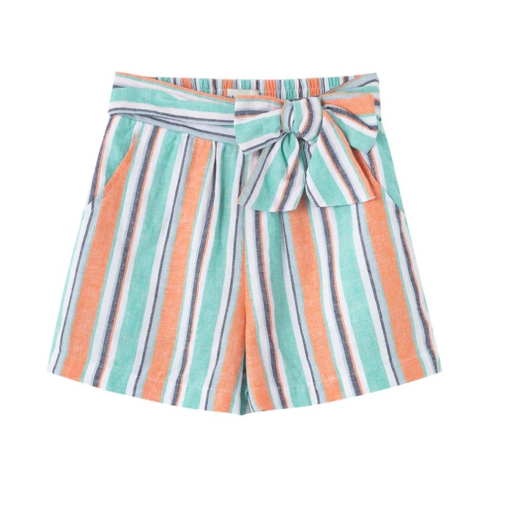 Habitual Stripe Linen Shorts 7/8
